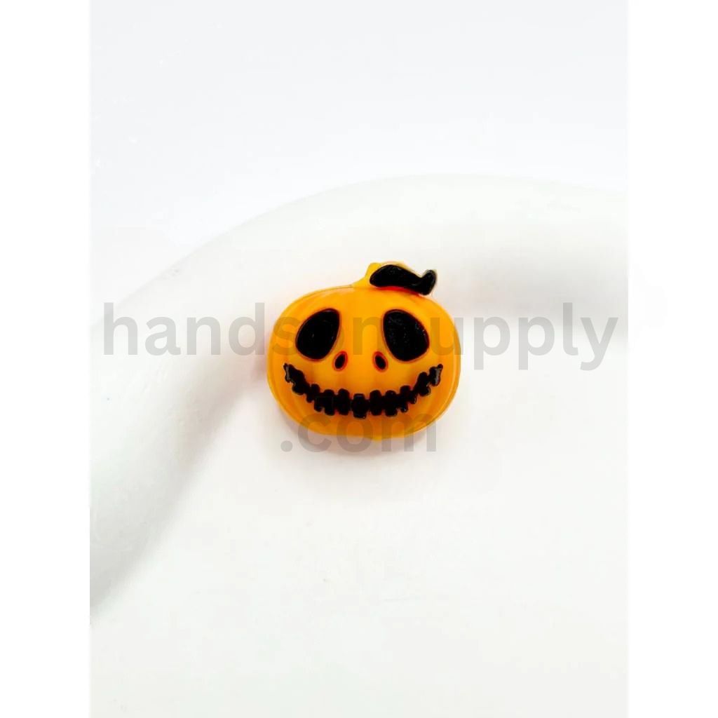 3D Horror Spooky Halloween Jac Face Pumpkin Silicone Focal Beads
