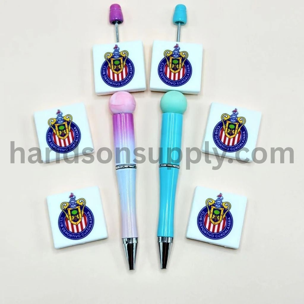 Mexico Deportivo Guadalajara Soccer Football Club Sports Silicone Focal Beads