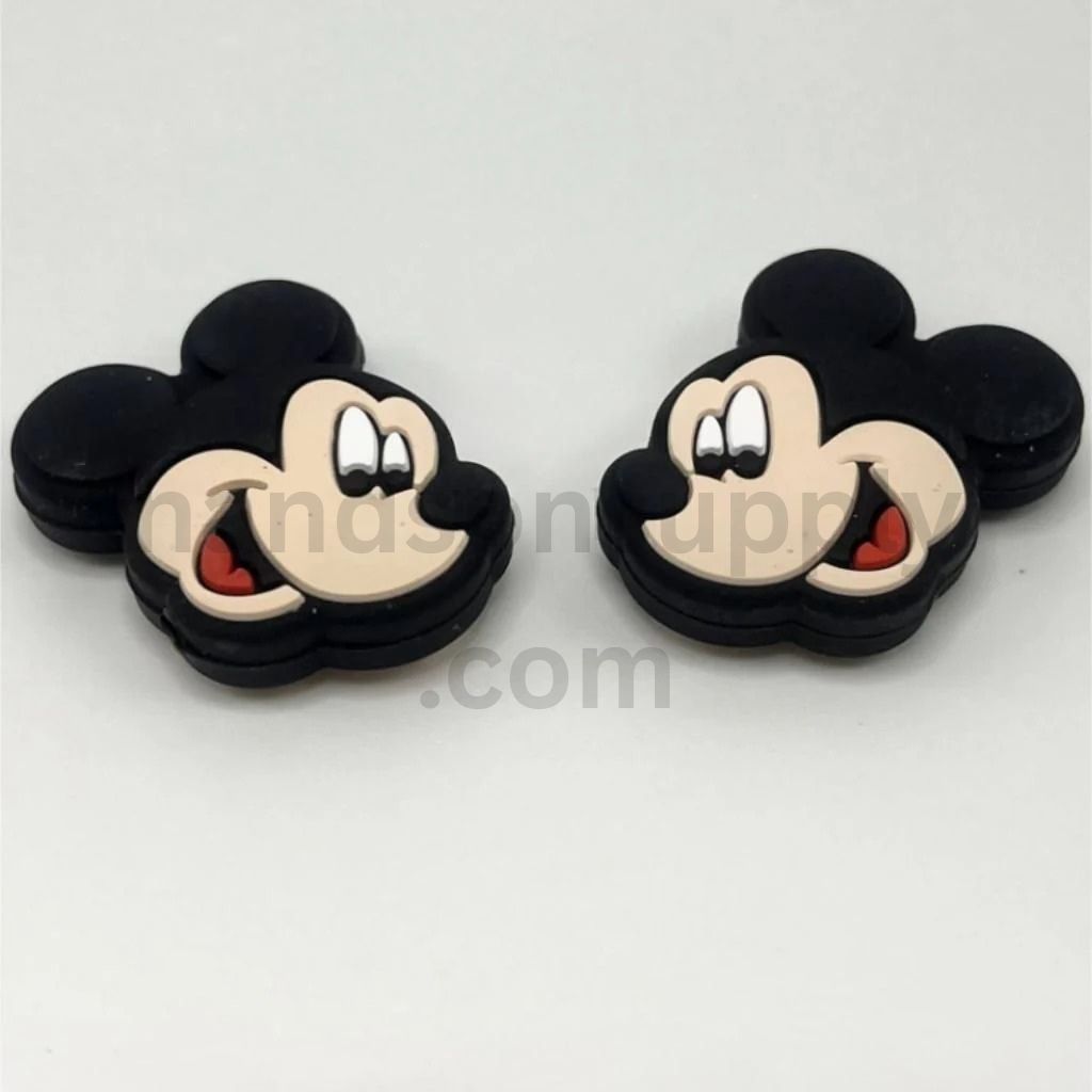 Adorable Cute Cartoon Happy Mouse with Face Silicone Focal Beads