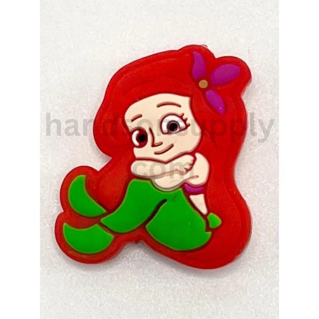 Custom Crochet Red Mermaid Sea-maid Silicone Focal Beads