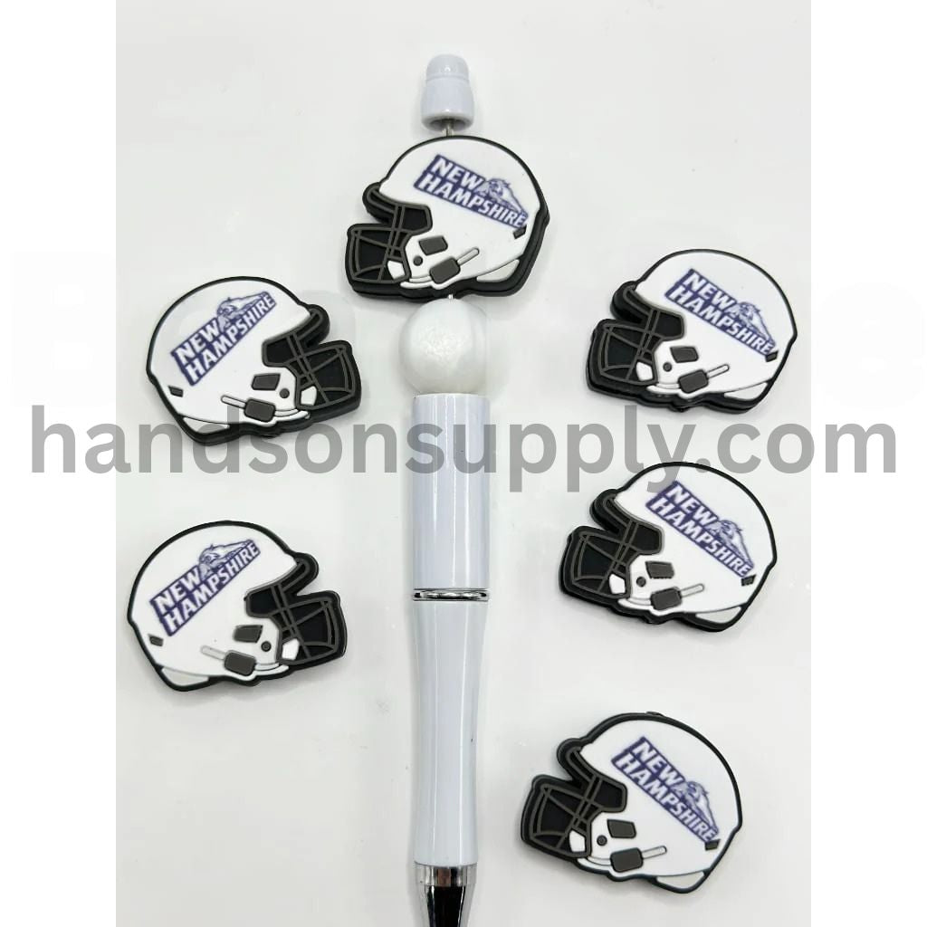 America New Hampshire Wildca Helmet USA College University Football Teams Silicone Focal Beads