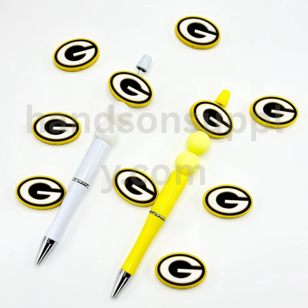 Green Bay Packe Football Team Silicone Focal Beads in USA Style