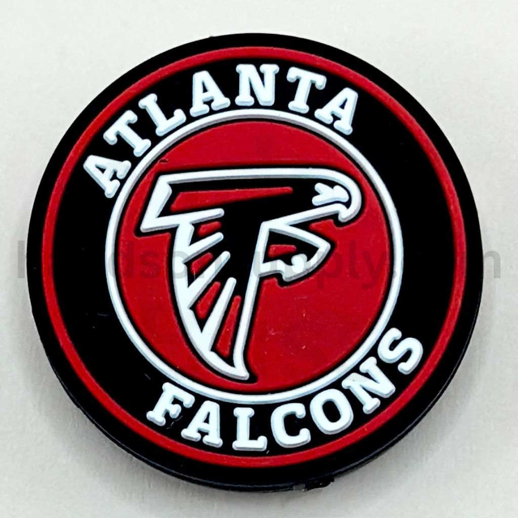Atlanta Falcon USA American Football Team Round Shaped Silicone Focal Beads