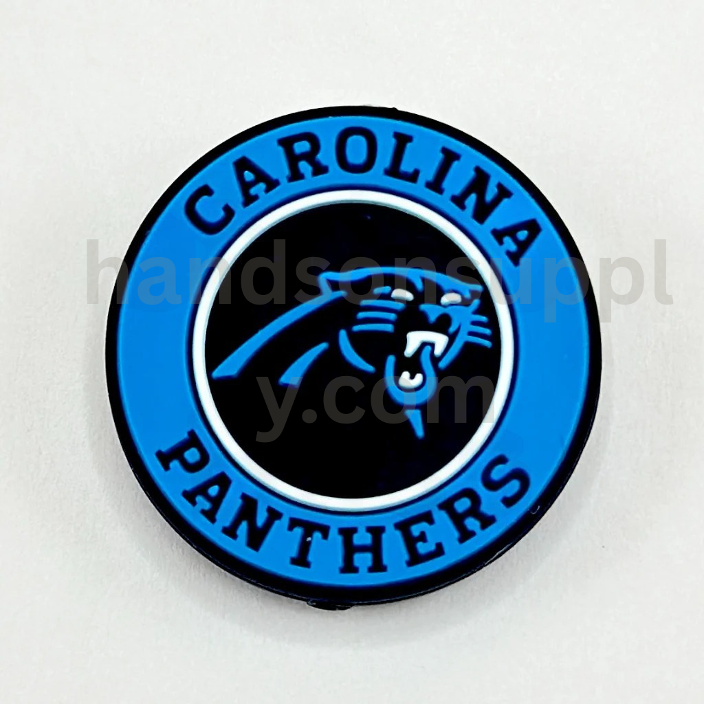 Football Team Carolina Panthe Round USA America Silicone Focal Beads
