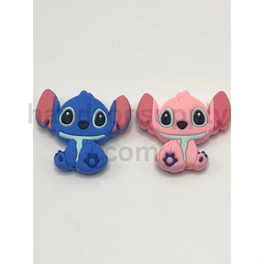 Cartoon Monster Character Blue and Pink Designs Silicone Focal Beads