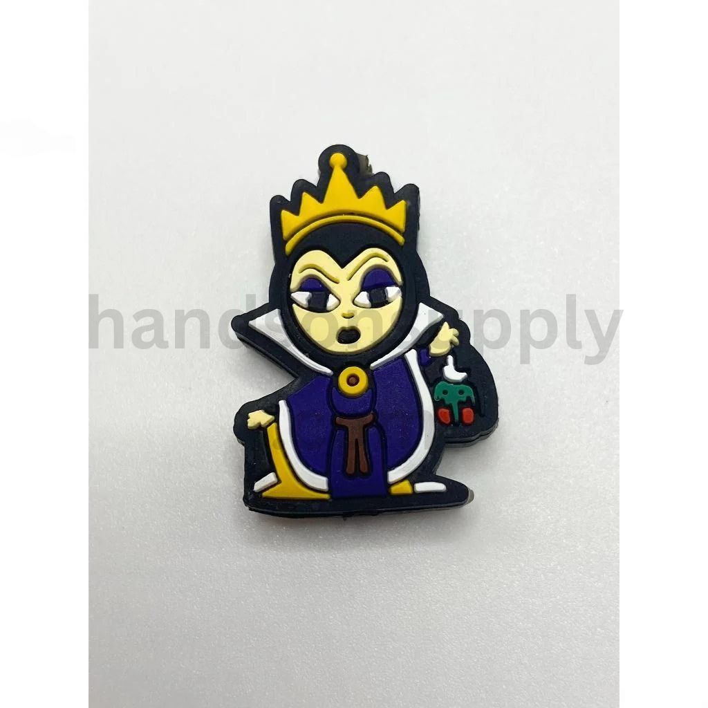 Evil Queen Character Design with Golden Crown & Purple Silicone Focal Beads