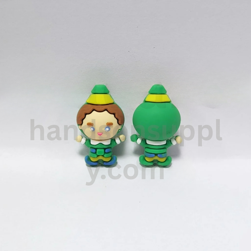 3D Christmas Elf Cute Silicone Focal Beads