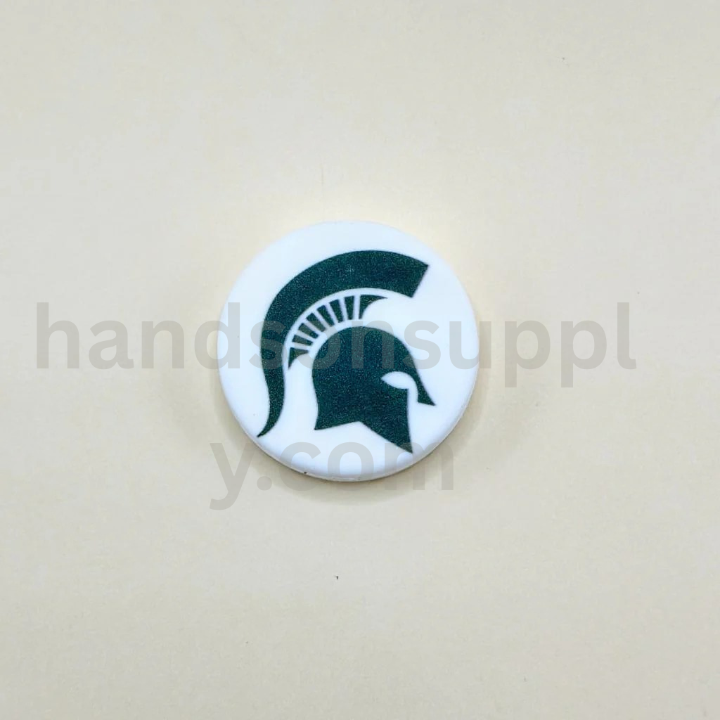 University College Football Team Michigan State Sparta USA America Silicone Focal Beads