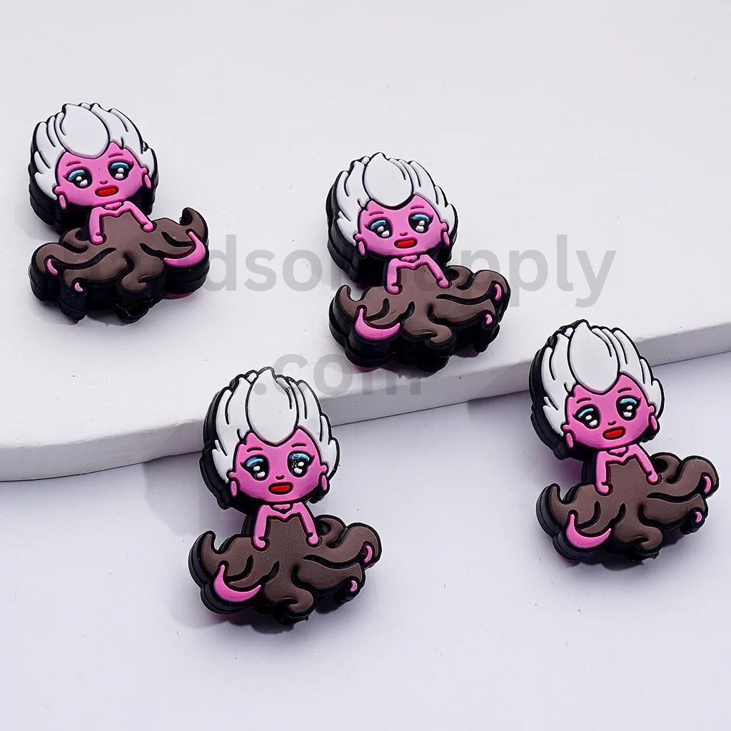 Sinister Sea Sorceress Inspired by Ursula Silicone Focal Beads