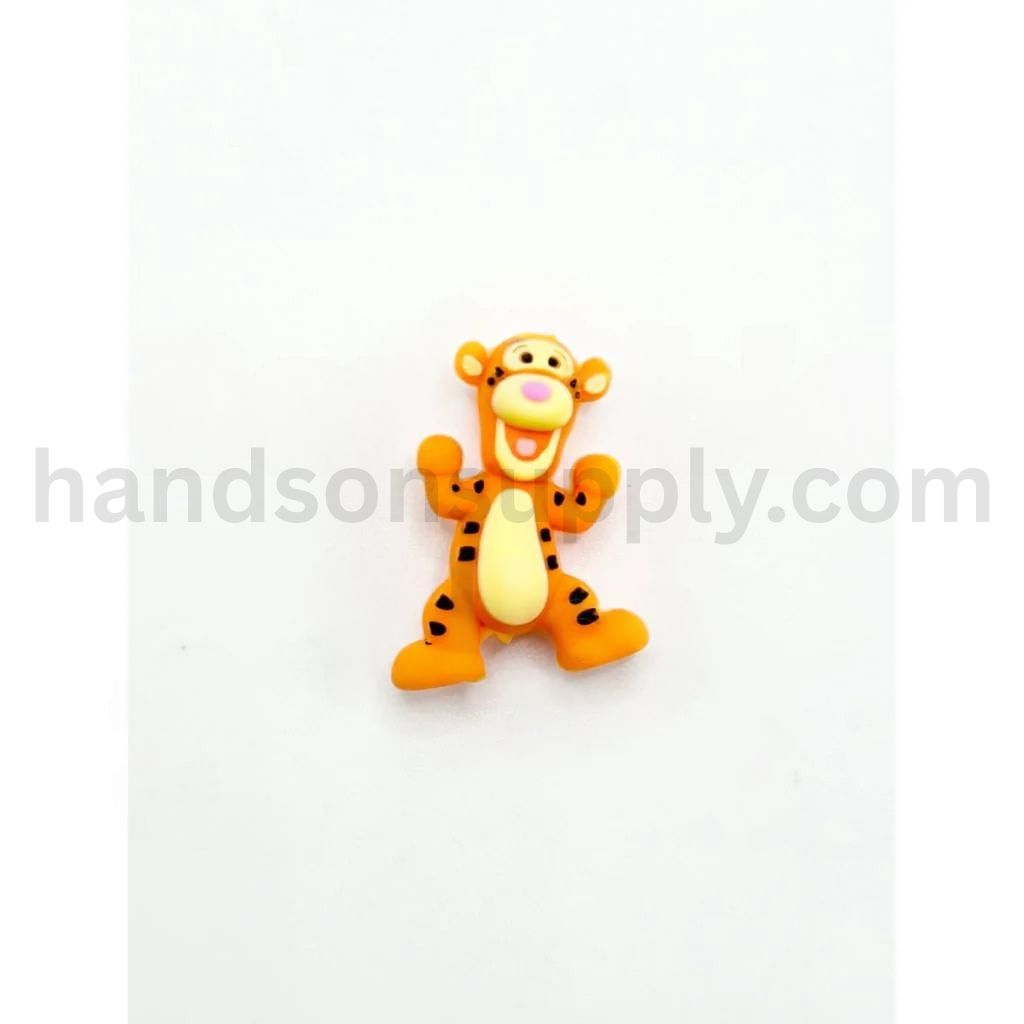 3D Cartoon Character Orange Color Honey Bear Silicone Focal Beads