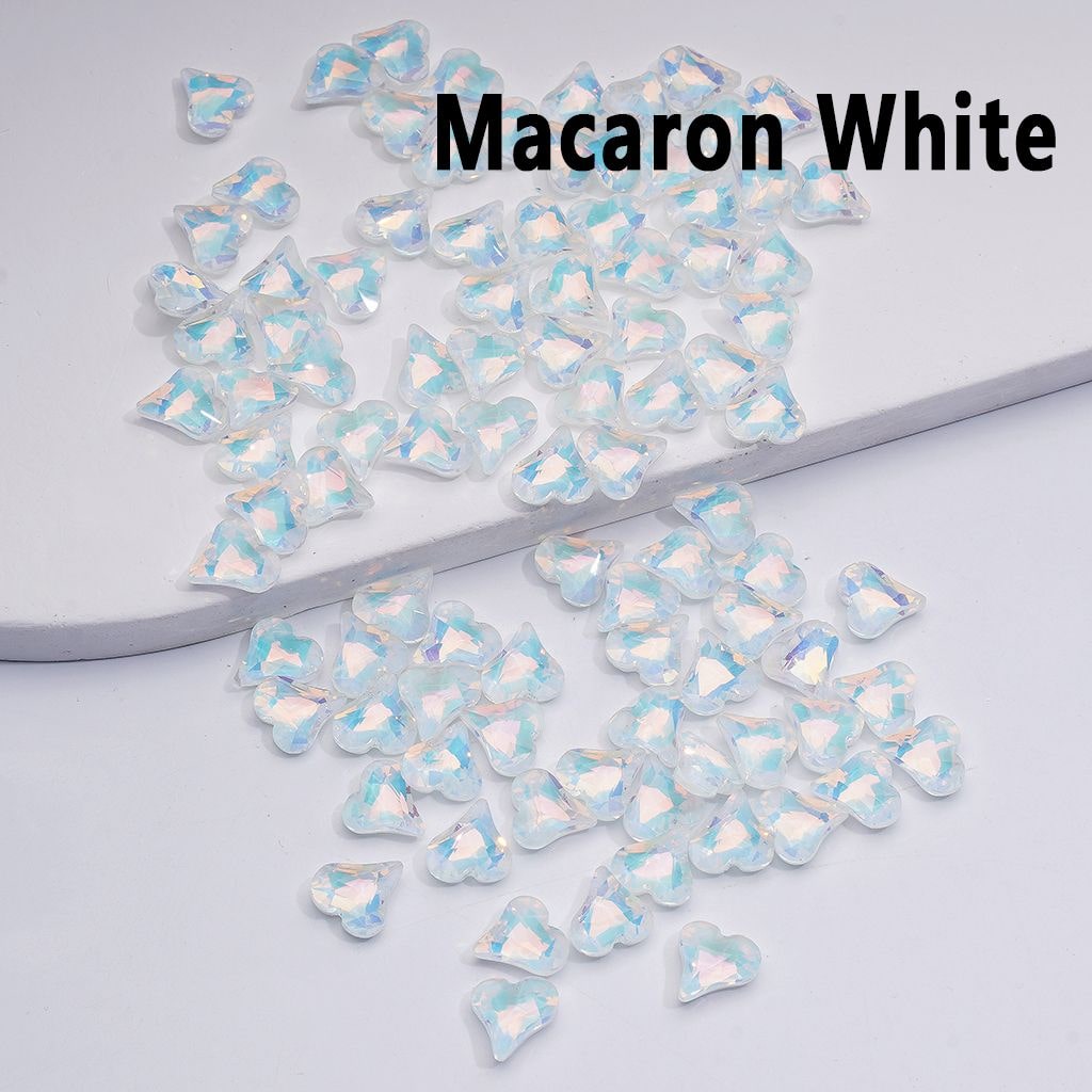 Mini Shiny Heart Charms for Jewelry Making Cute Design, 8*9MM