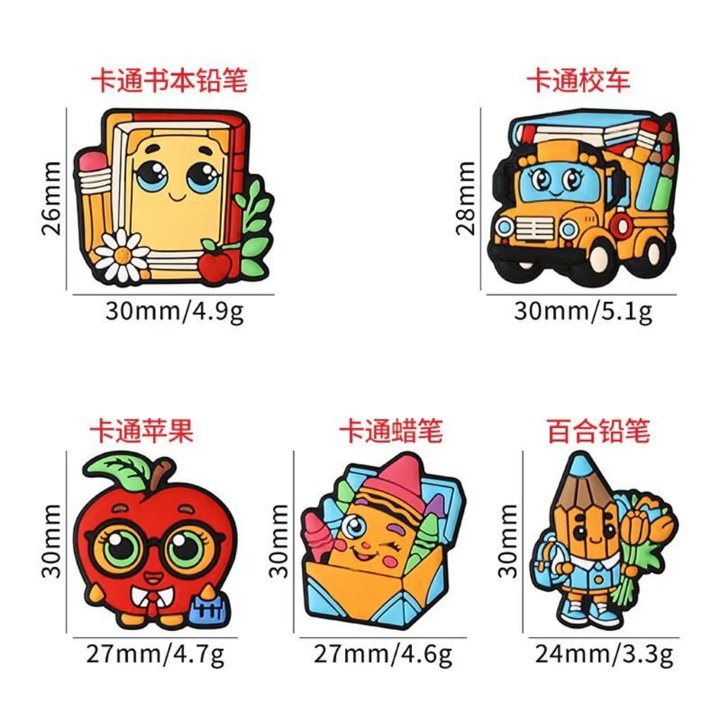 Study Stationery Student School Book Pencil Silicone Focal Beads