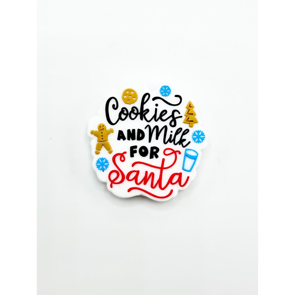Milk for Santa and Cookies Silicone Focal Beads