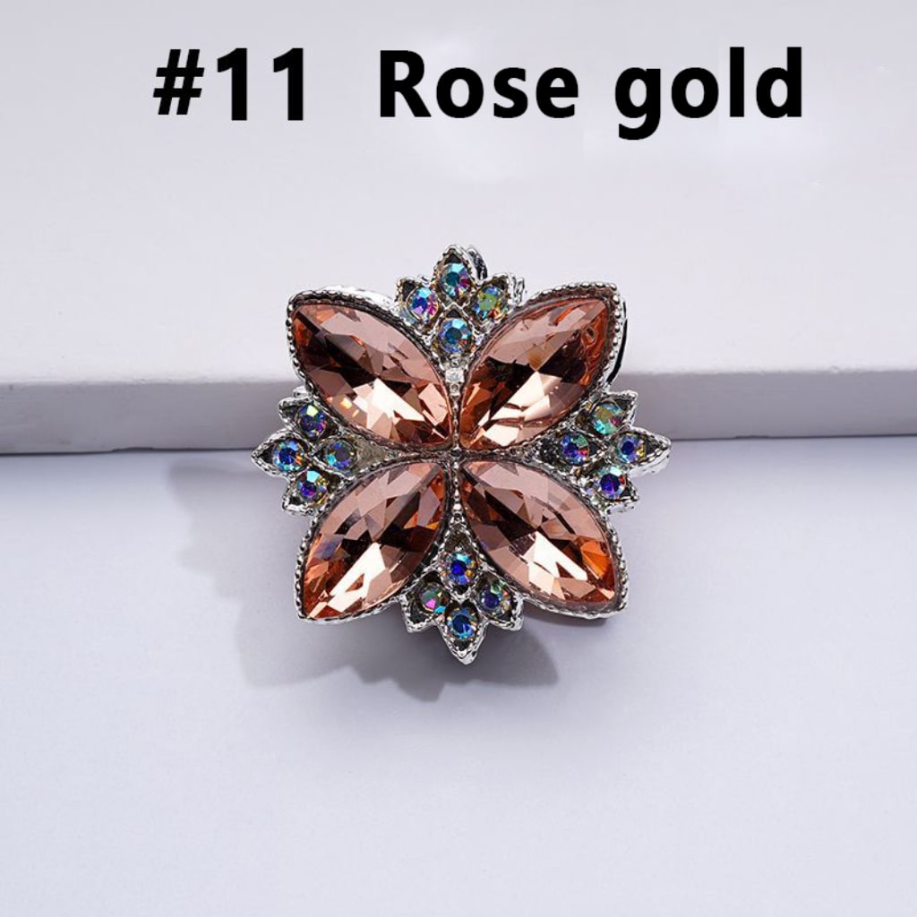 Fancy Bling Bling Silver Alloy Four Leaf Clover with Colorful & AB Rhinestones Beads, Around 26*26MM