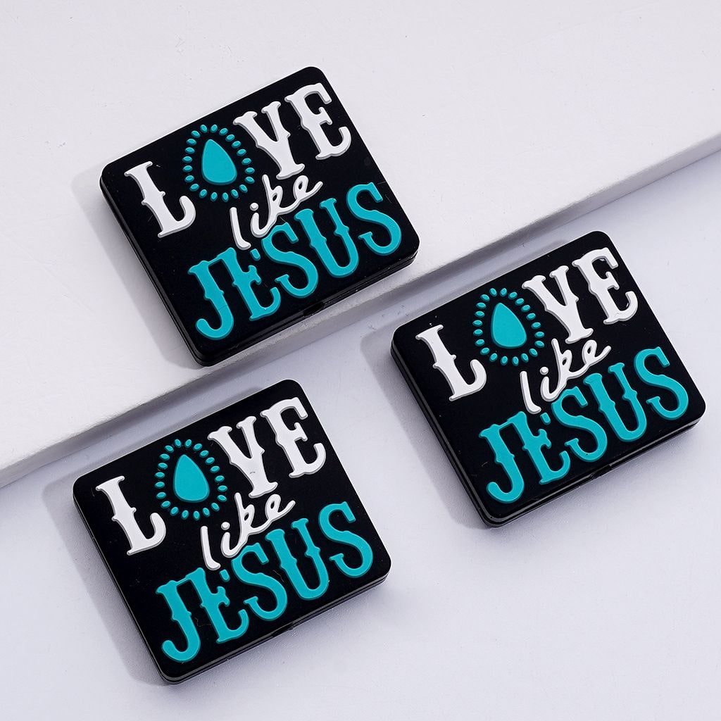 Love Like Jesus Silicone Focal Beads