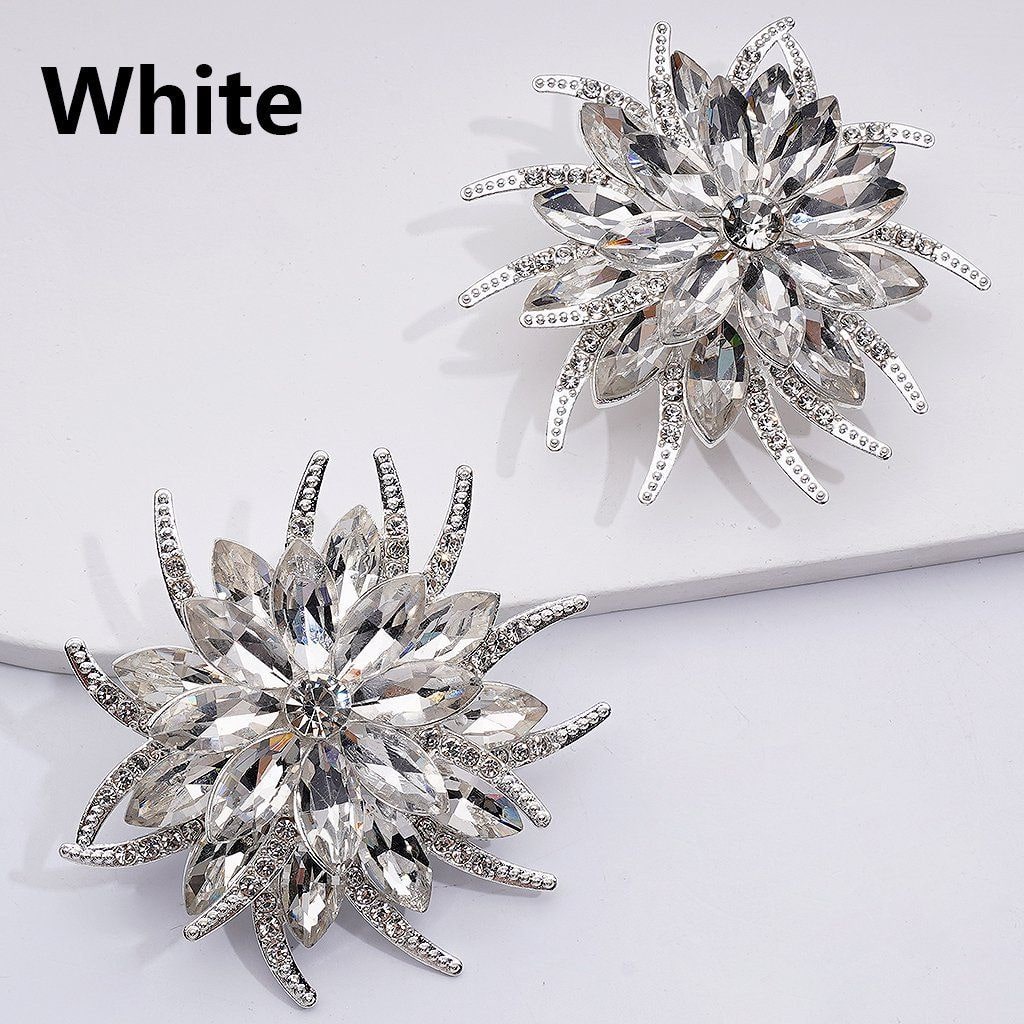 Silver Alloy Flower with Shiny Rhinestones Fancy Cute Hearts White Pearls Clay Beads 64MM