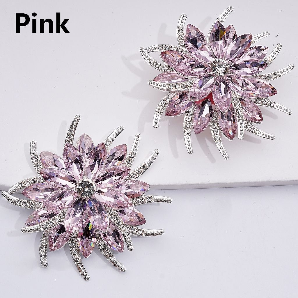 Silver Alloy Flower with Shiny Rhinestones Fancy Cute Hearts White Pearls Clay Beads 64MM