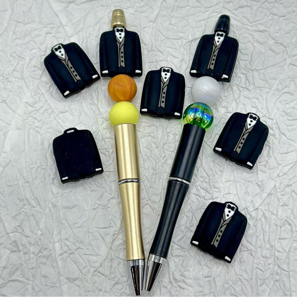 Suit for Men Business Silicone Focal Beads