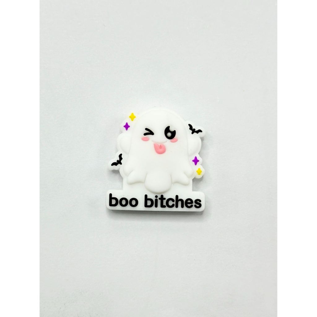 Boo Bitchesa Bat Star The White Spirit Sticks its Tongue Silicone Focal Beads