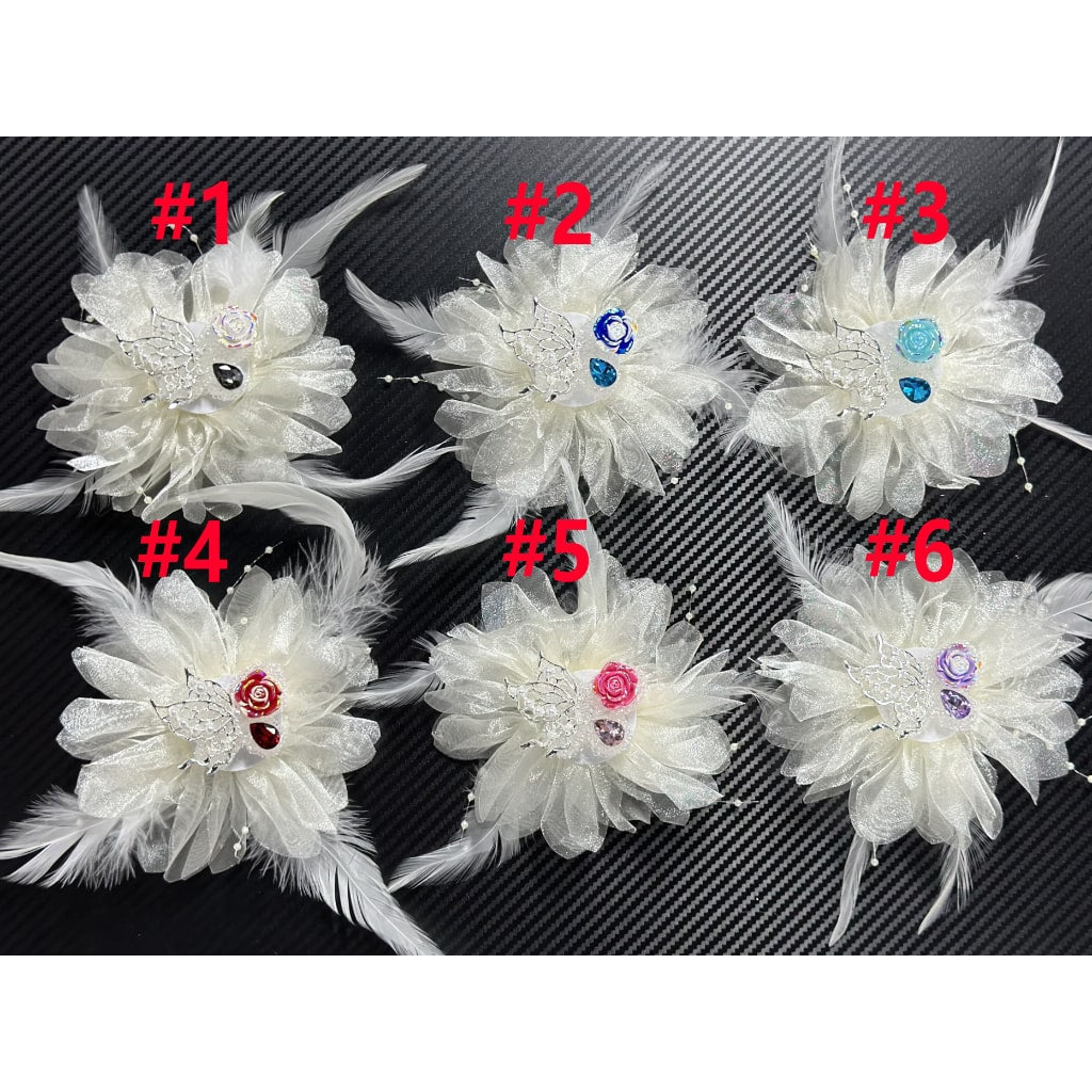 Extra Large Fancy Acrylic Sugar Beads with Rhinestones Feathers Butterfly Wings Big Beads, 130mm Please Read the Description