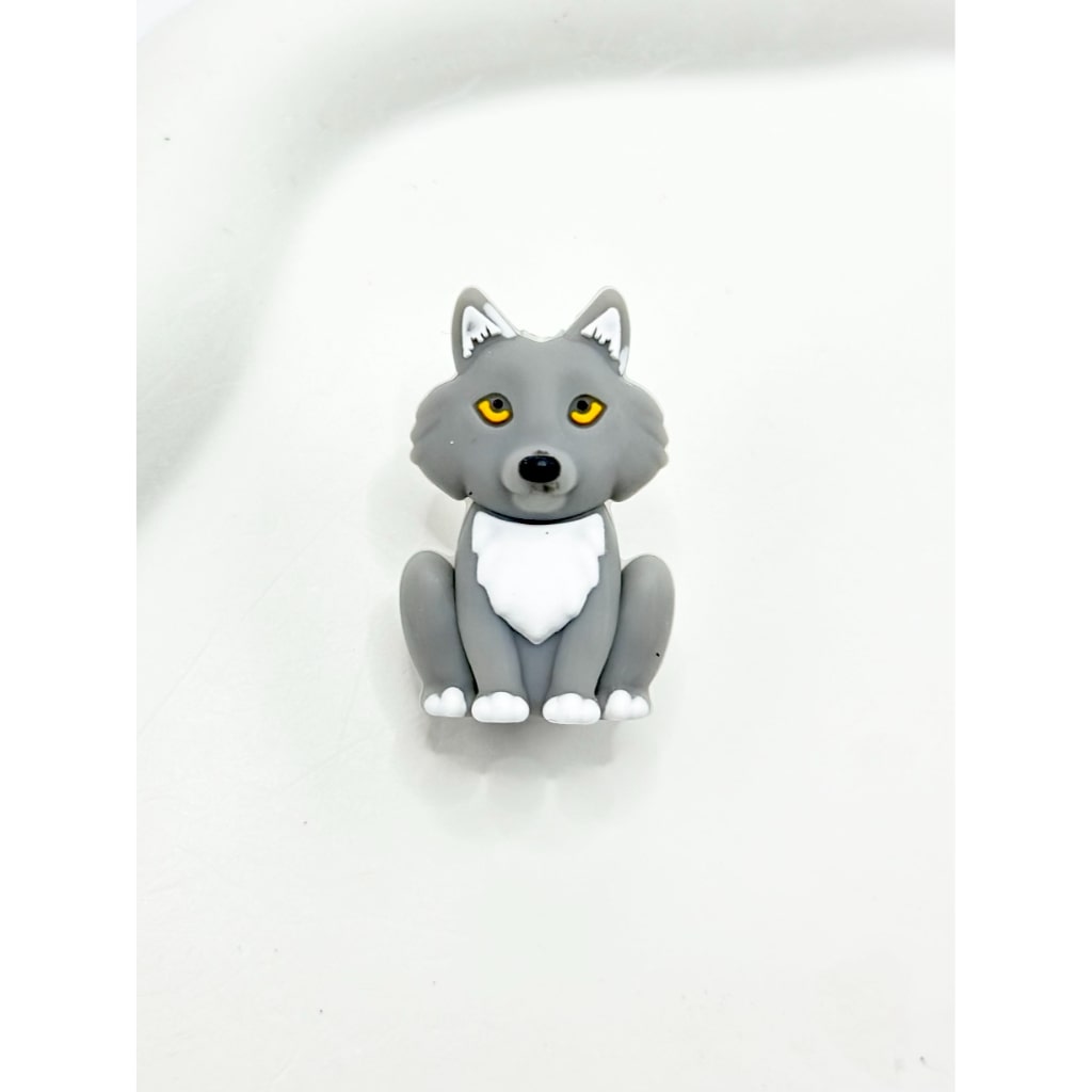 Wolf 3D Little Cute Silicone Focal Beads