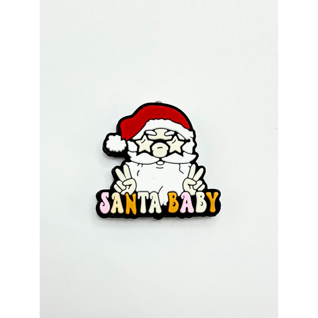 Star Glasses with Santa Baby Christmas Father Silicone Focal Beads