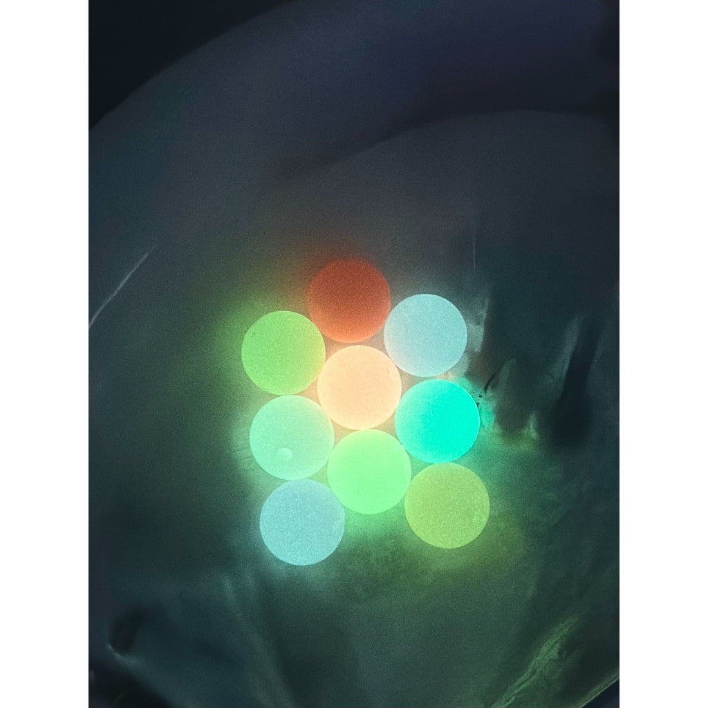 Glow in the Dark Luminous Neon Color Silicone Beads, Size 12mm, Round