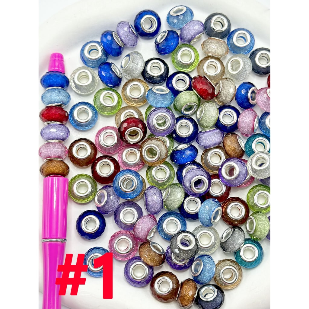 Silver Metal Fashion Beadable Wheel Beads with Large Hole, 8.6*13.4MM