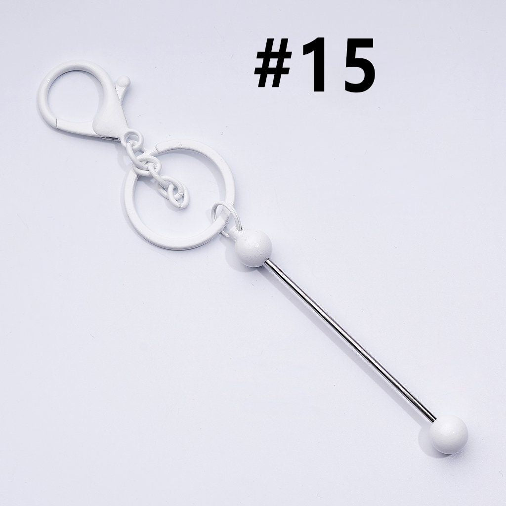 Bar and Lobster Clasp, with Clearance Sale for Beadable Metal Keychain Around 152MM Long (The Bottom Ball is Classic Round Ball Style)