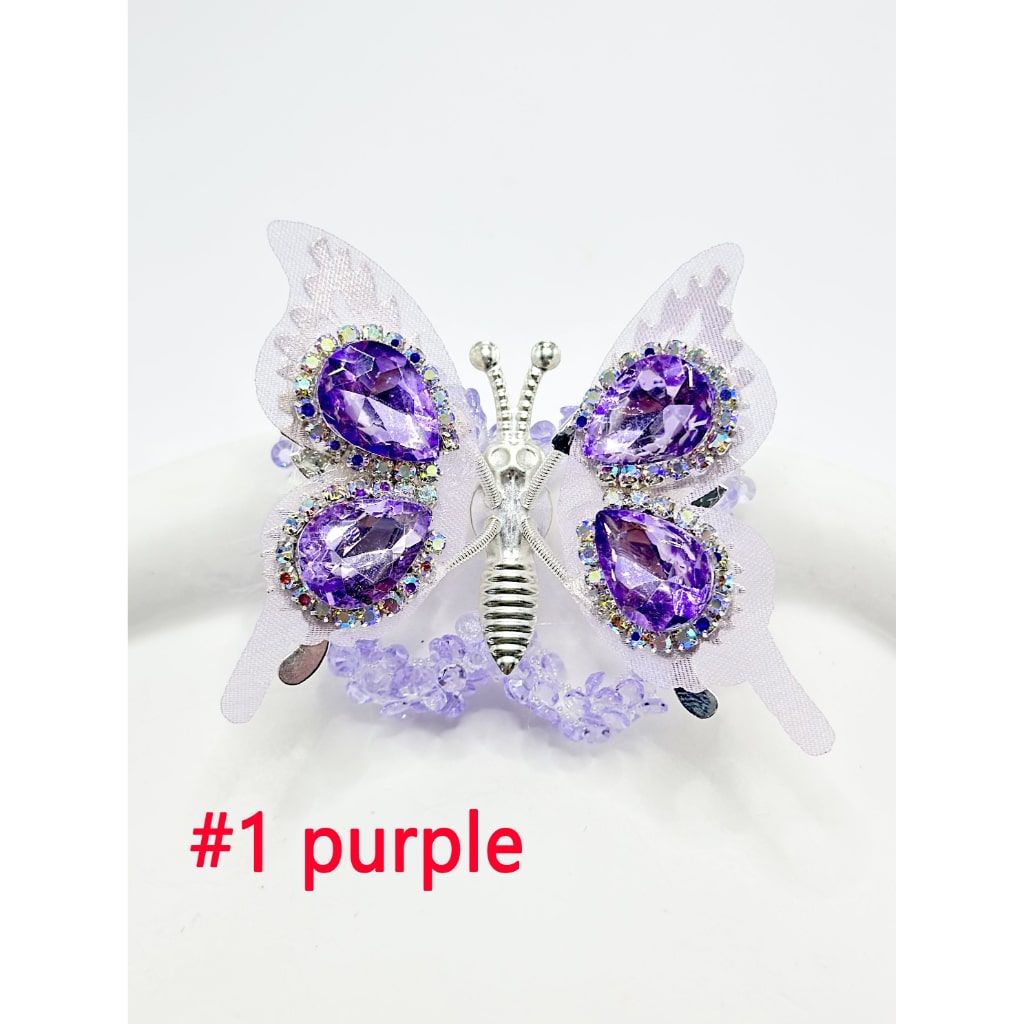 Alloy Wings Diamond Shape Rhinestone with Sugar Butterfly, Around 48*35MM