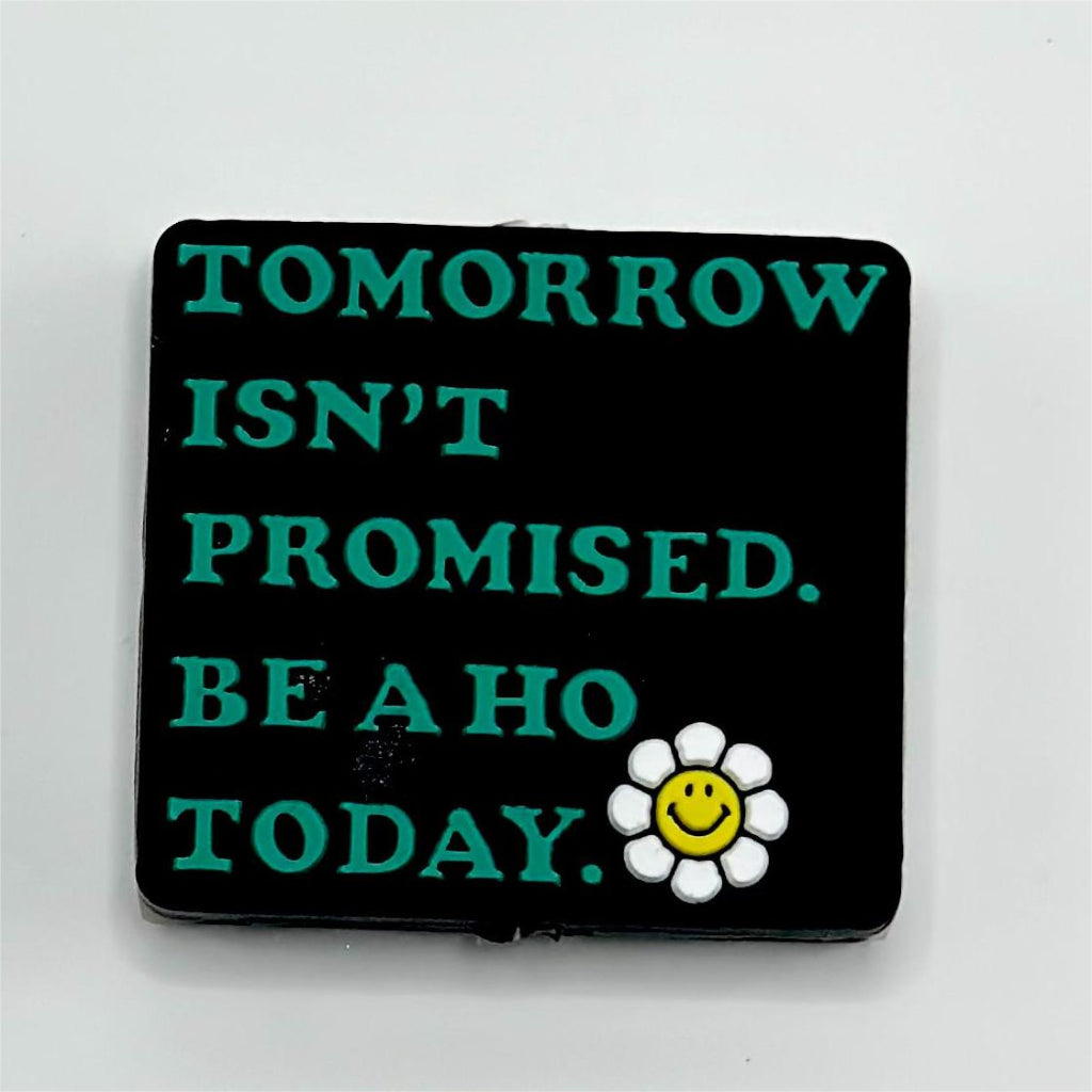 Be A Ho Today, Tomorrow Isn't Promised Silicone Focal Beads