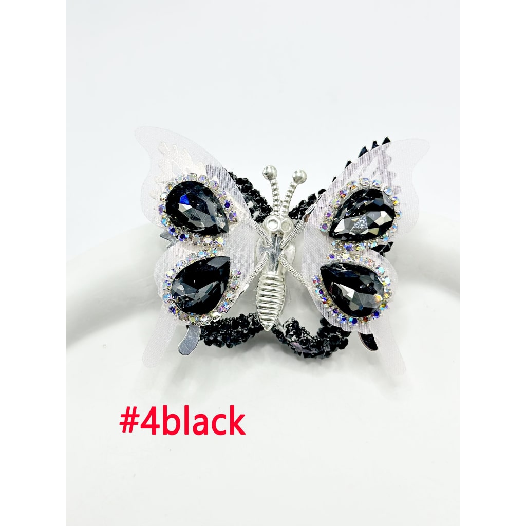 Alloy Wings Diamond Shape Rhinestone with Sugar Butterfly, Around 48*35MM