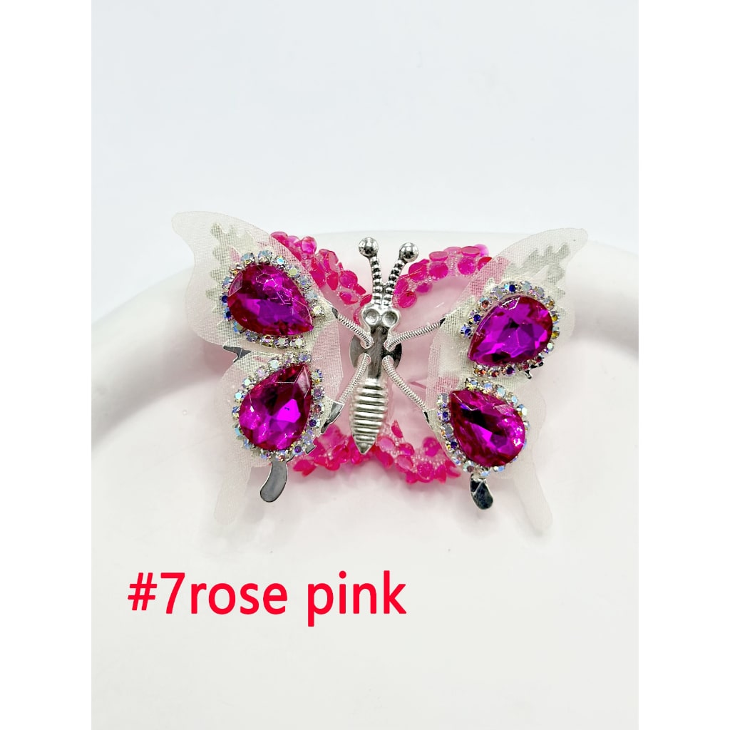 Alloy Wings Diamond Shape Rhinestone with Sugar Butterfly, Around 48*35MM