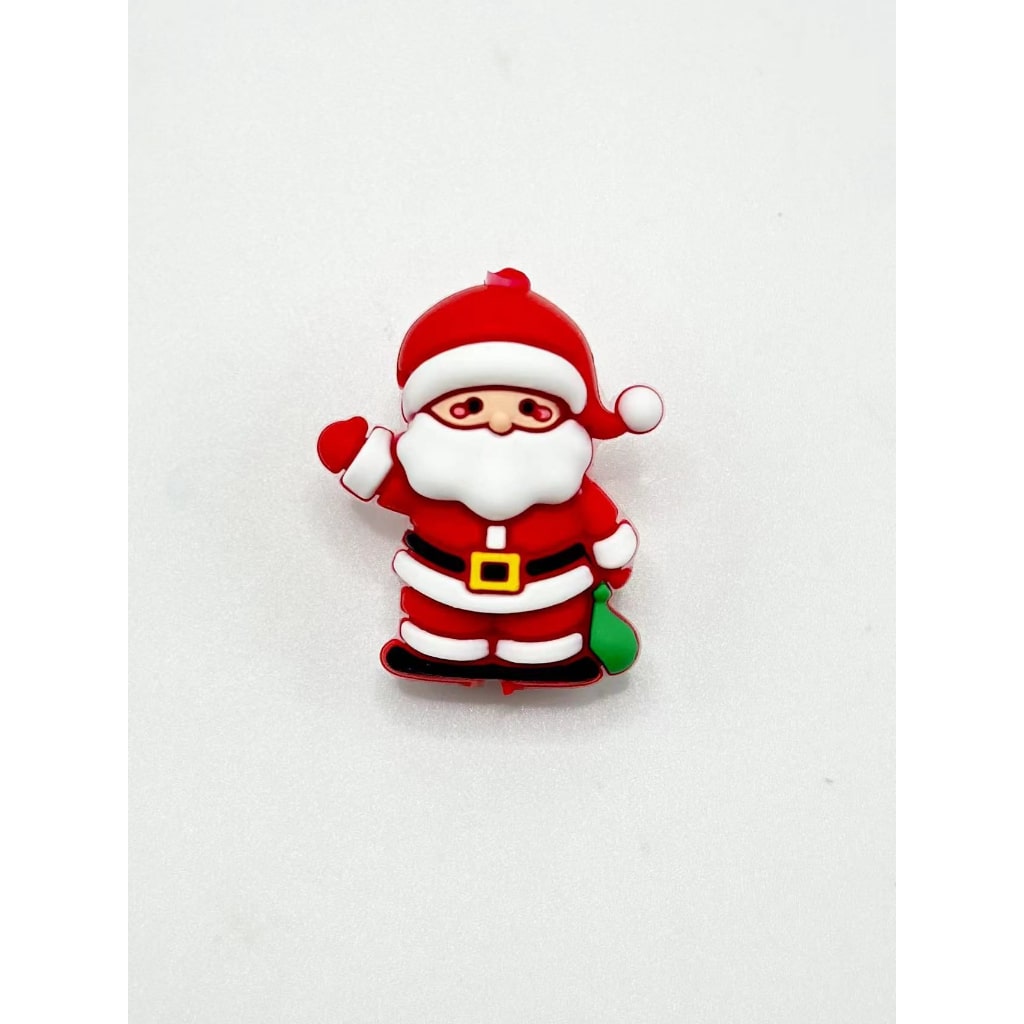 Father Santa Claus 3D Cute Christmas Silicone Focal Beads (ship out in around 4-6 Days after ordering)
