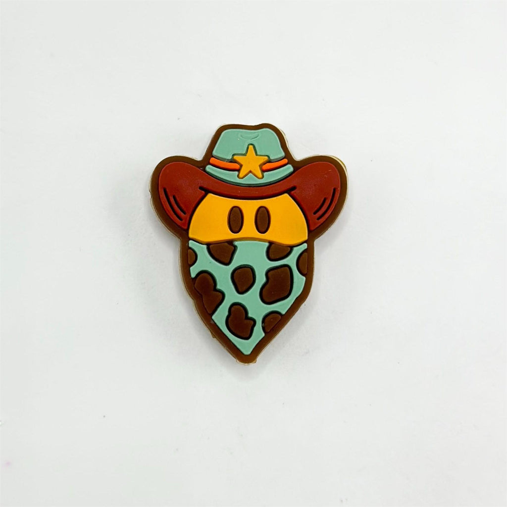 Police Officer Masked Texas Football Silicone Focal Beads