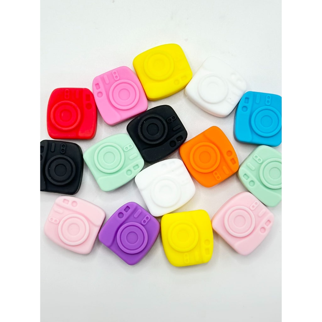 Small Cameras Cute Silicone Focal Beads