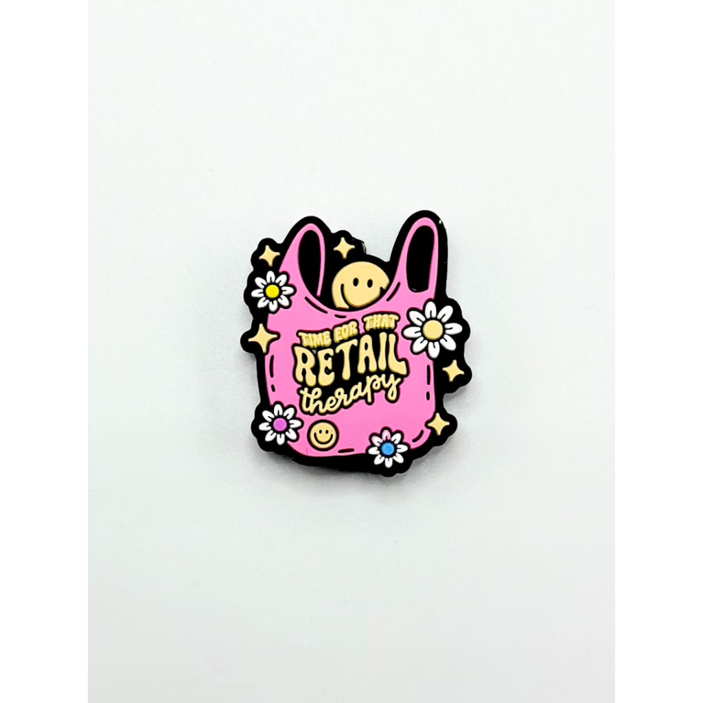 Pink Handbag Time for that Retail with Small Flowers Smile Face Star Silicone Focal Beads