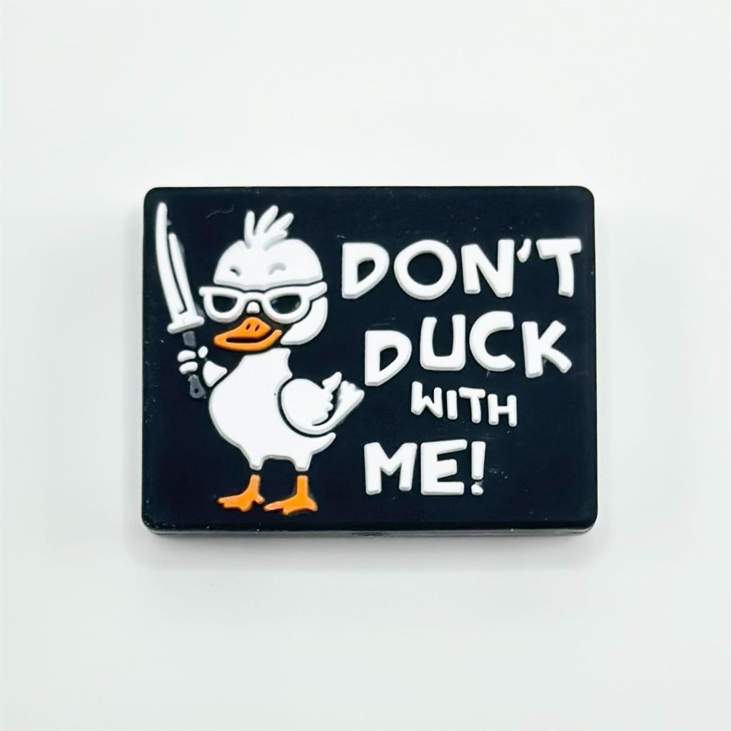 Don't Duck with Me Duck with Blade Silicone Focal Beads