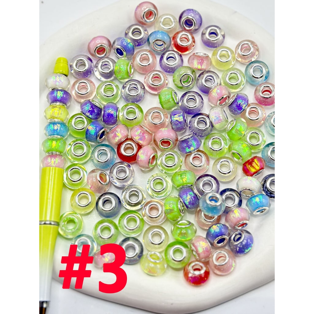 Silver Metal Fashion Beadable Wheel Beads with Large Hole, 8.6*13.4MM