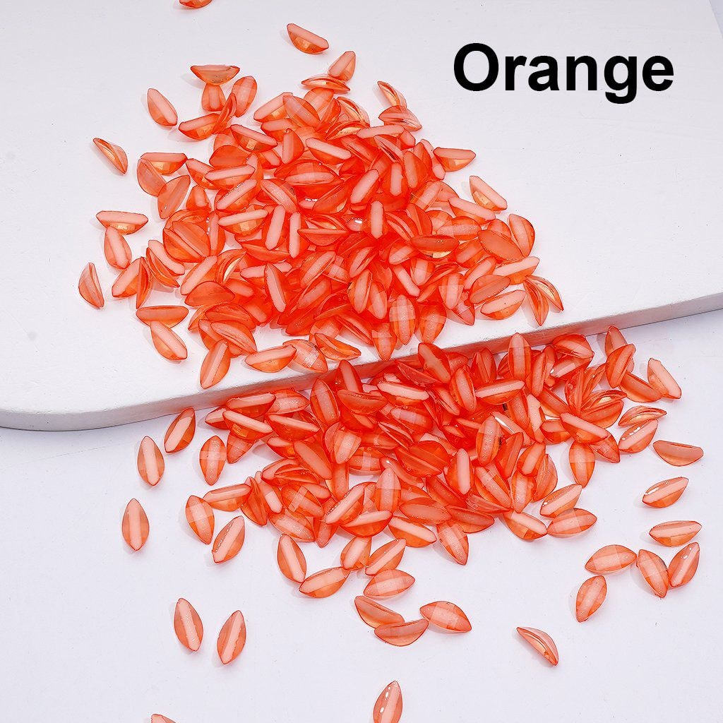Mini Glitter Leaf Charms Cute Tree-Themed Jewelry Accessories, 1000PCS (64.5g)