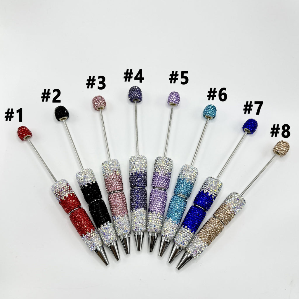 DIY Bling Bling Clay Rhinestones Covered the Entire Beadable Pens