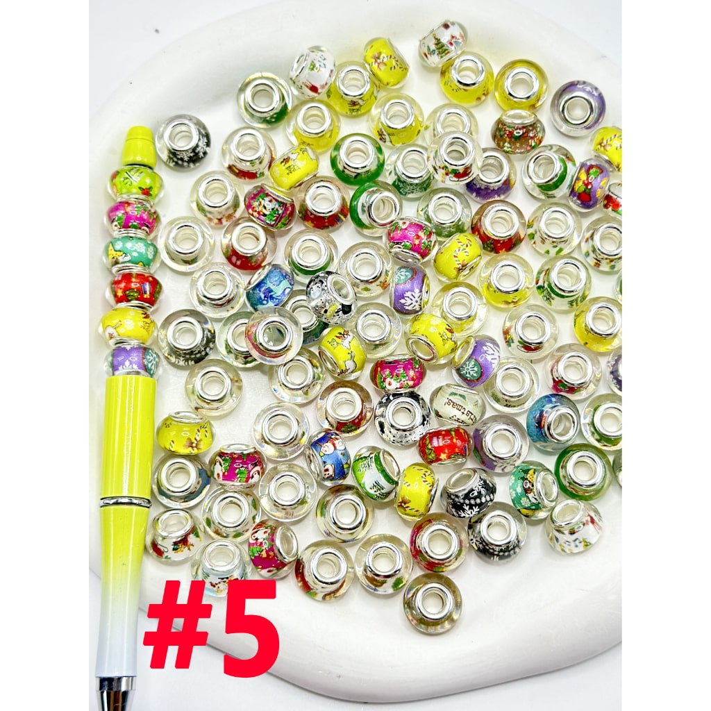 Silver Metal Fashion Beadable Wheel Beads with Large Hole, 8.6*13.4MM
