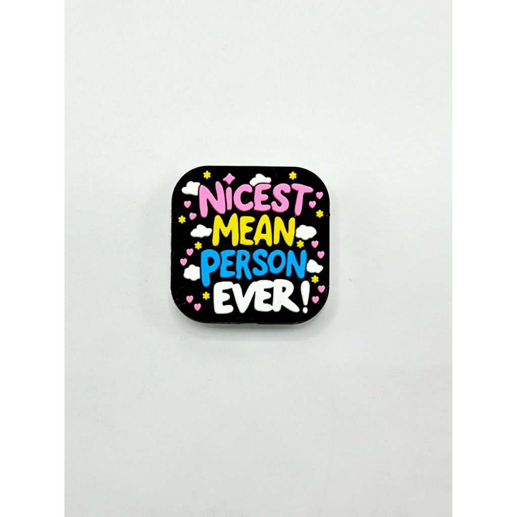 Person Ever Nicest Mean Silicone Focal Beads