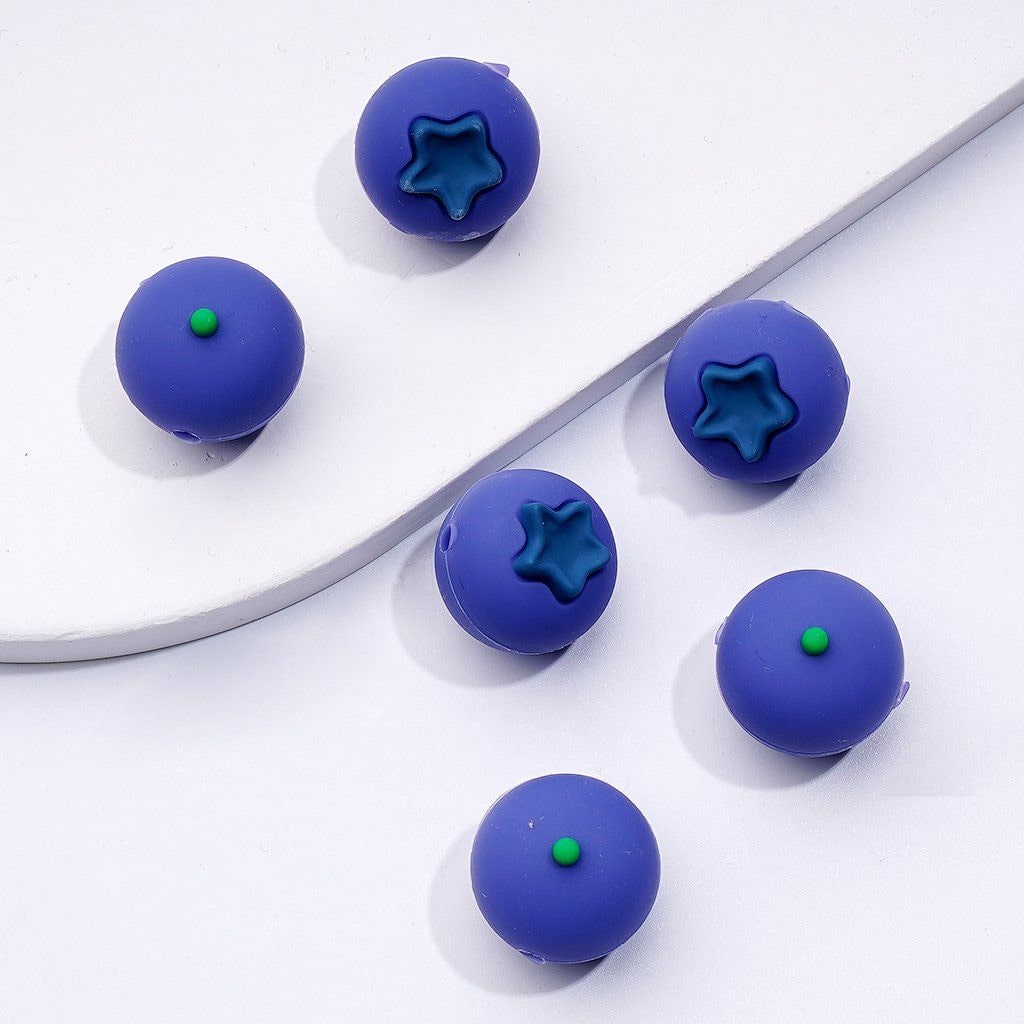 Colorful 3D Fruit Silicone Focal Beads Avocado, Pear, Grape & More