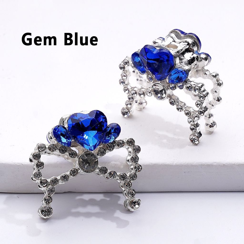 Fancy Silver Alloy Bowknot Beads – Bling Rhinestone Charms with Multicolor Hearts for Jewelry Making