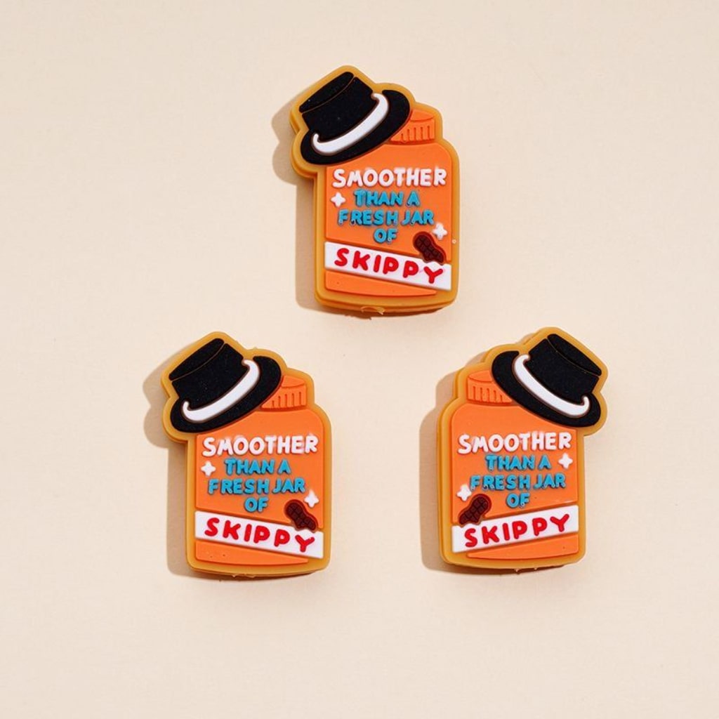 Smoother than a Fresh Jar of Skippy Silicone Focal Beads