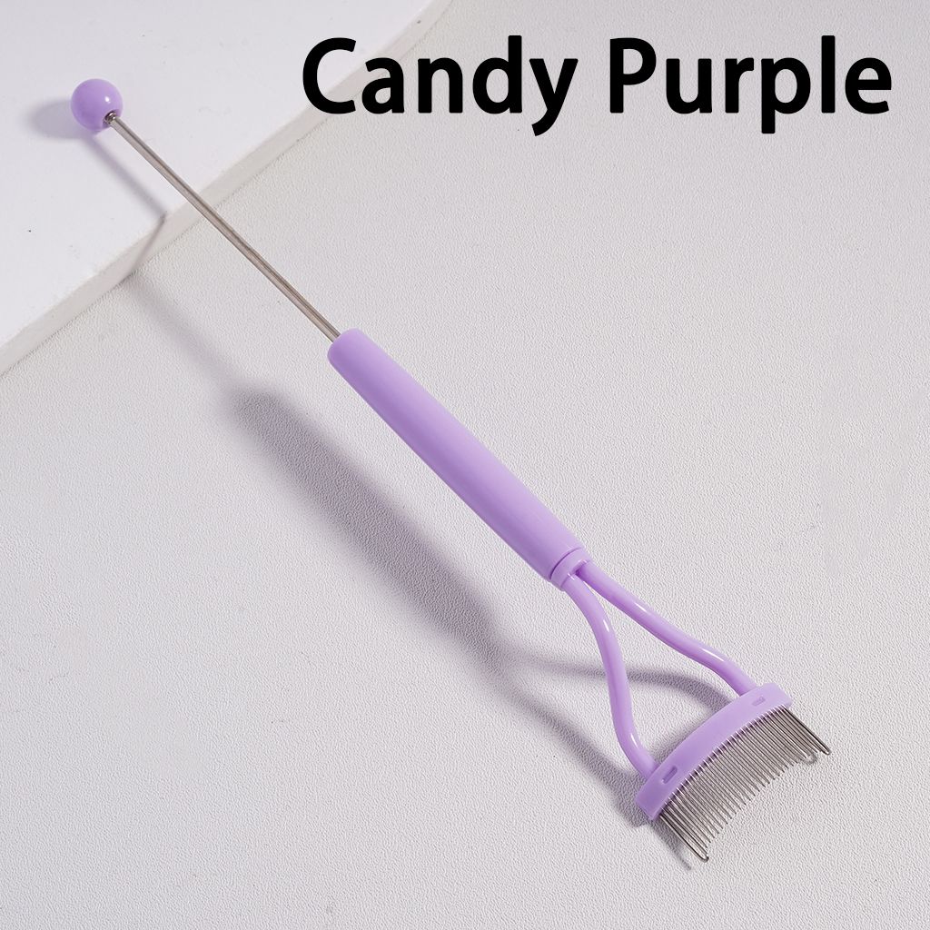 Beadable Eyelash Curler Tool Separator Comb Solid Color 157MM Random Mix