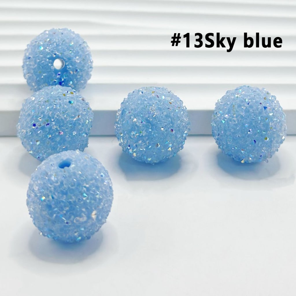 7 Color Series and 28 Single Colors Mix Round Sugar Beads, 20MM