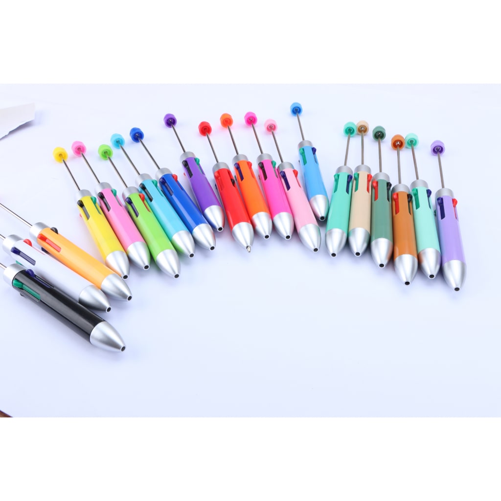 Beaded Multicolor Pens with Four Inks and Colorful pens Refills