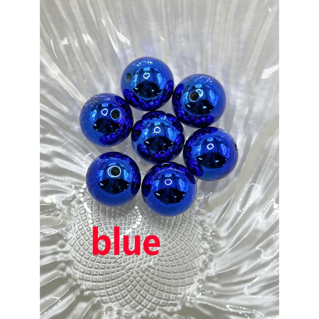 Cute Glossy Metallic Finish Acrylic Beads Large 20mm, XBL